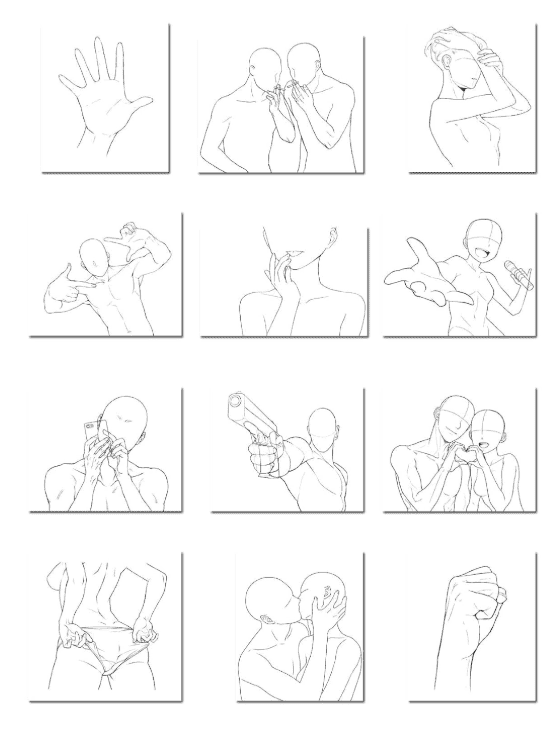 [互换中]手部动作插画姿势集[159P]