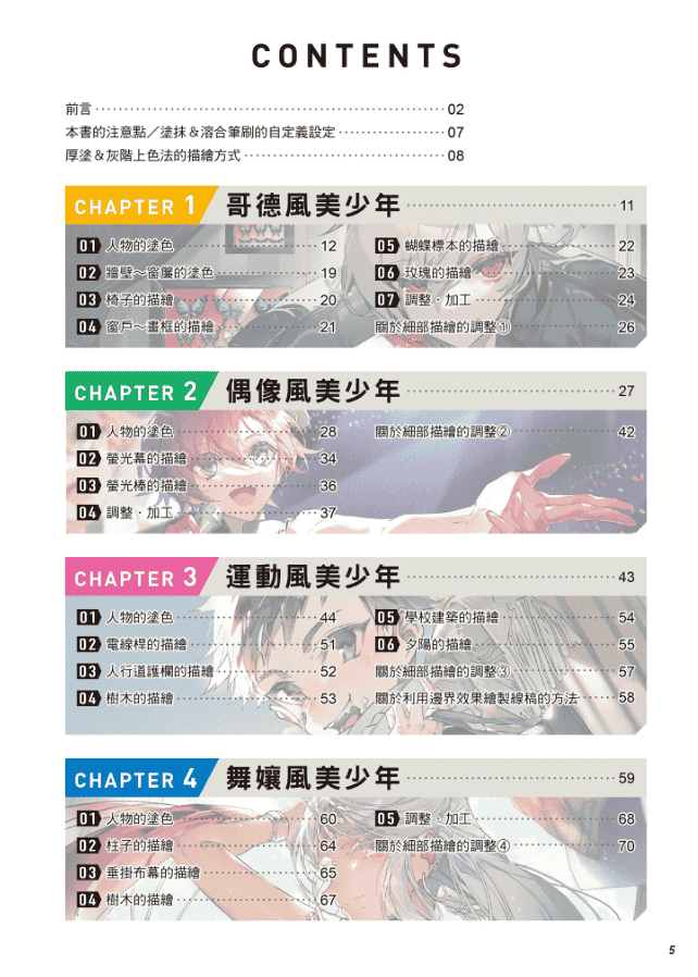 [已完成][近期下架]美少年的风格涂色技巧[172P]