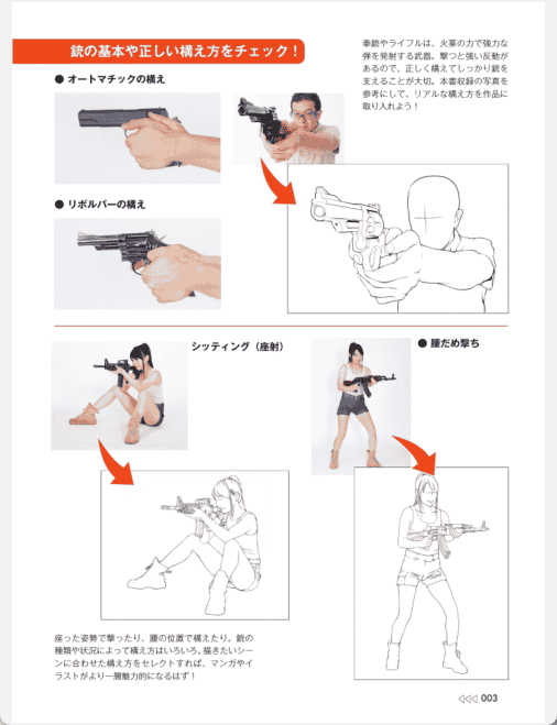 [已完成]漫画手枪步枪战斗姿势集[164P]