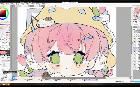 [课程中心]来一打白切鸭第2期Q版正比平涂少女头像综合团练课2025[高清画质]