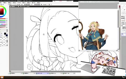 [课程中心]来一打白切鸭Q版正比平涂少女头像综合团练第1期2024[高清画质]