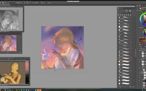 [课程中心]二颗颗二2024国风厚涂头像课[高清画质]