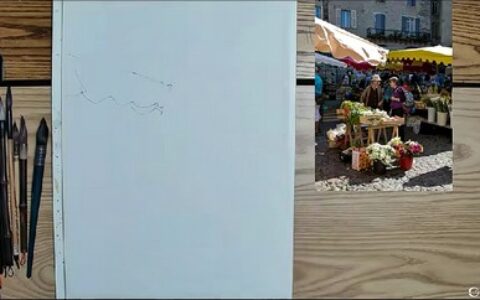 [课程中心]画画的肥龙烟火气街景水彩团练2023[高清画质]