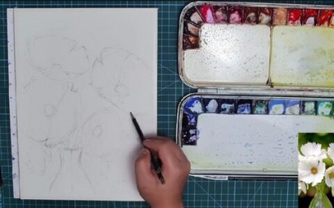 [课程中心]画画的肥龙2023年花园里2.0水彩团练课[高清画质]