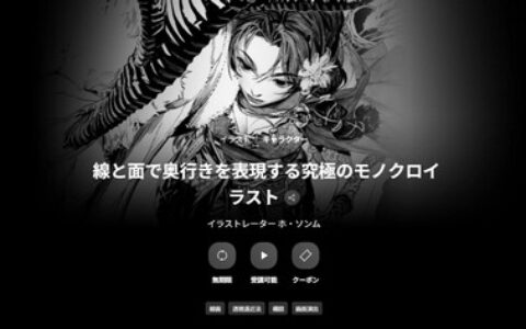 [日韩课程]用线条与平面展现深度的极致黑白插画[高清画质]