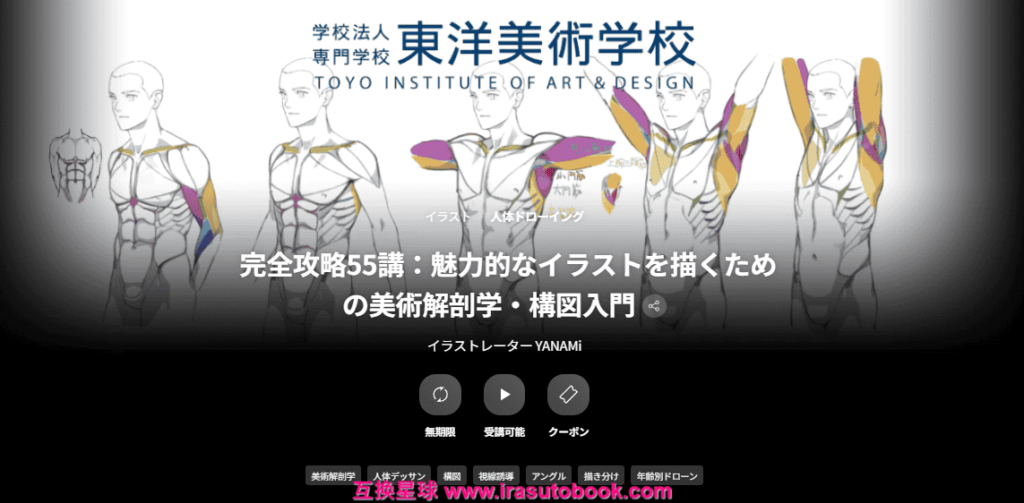 [COLOSO]完全攻略55講：魅力的なイラストを描くための美術解剖学・構図入門[高清画质]
