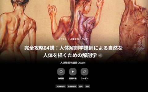 [日韩课程]完全攻略84讲：人体解剖学讲师教你绘制自然人体的解剖学[高清画质]