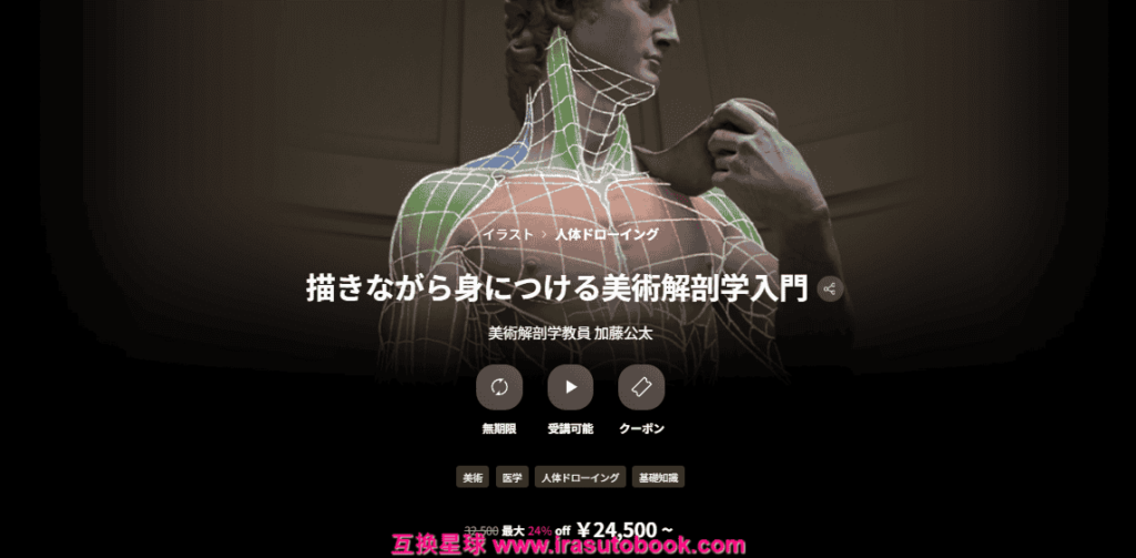 [日韩课程]边画边学：美术解剖学入门[高清画质]