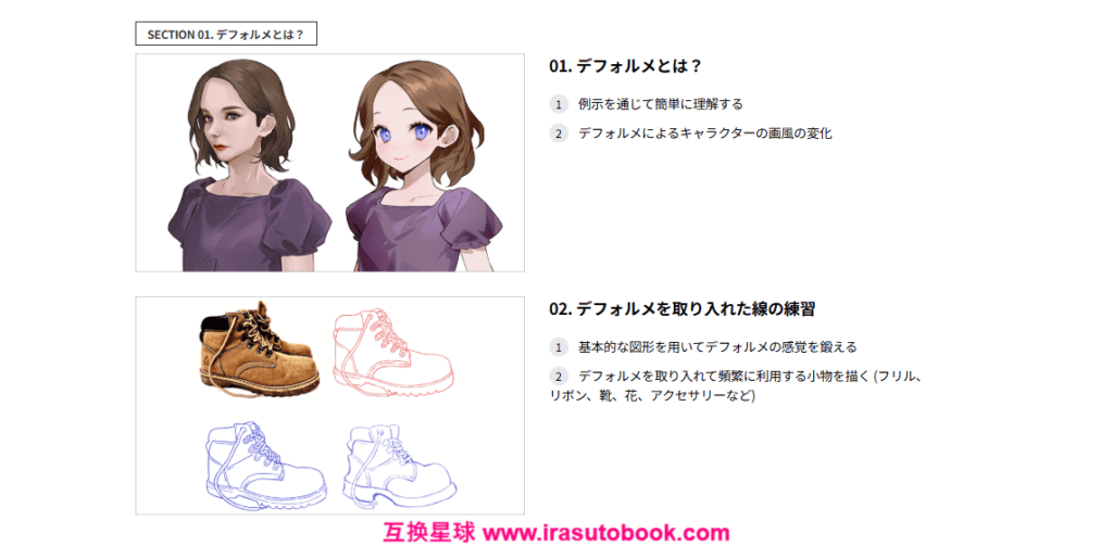 [日韩课程]巧用变形设计打造休闲风角色插画[高清画质]