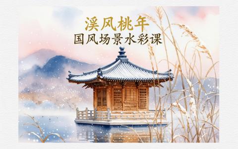 [课程中心]国风场景水彩课第1期[高清画质]