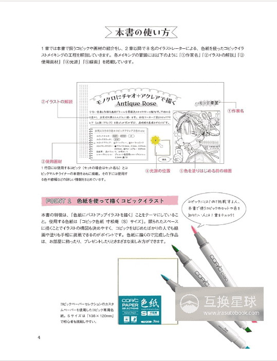 [互换中]Copic × 色纸的基础让我们画一个胸像插图[144P]