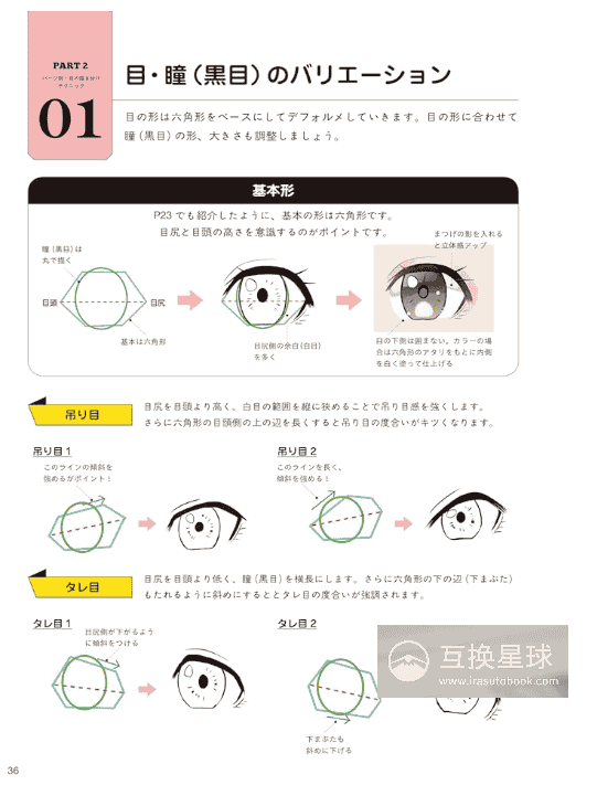 [互换中]眼睛画法区分图鉴：从基本结构到部件[160P]