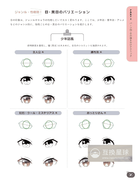 [互换中]眼睛画法区分图鉴：从基本结构到部件[160P]