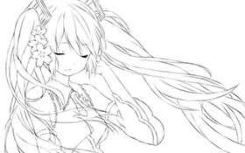 [新手练习线稿][Vocaloid]初音未来 MIKU 线稿[16P]