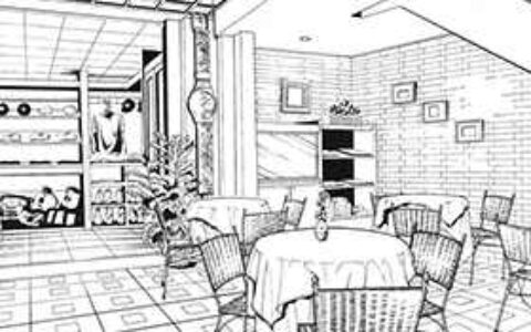 [场景线稿]现代餐饮店[15P]