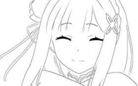 [新手练习线稿][Re:从零开始的异世界生活]爱蜜莉雅[16P]