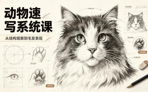 [课程]动物速写系统课[高清画质]