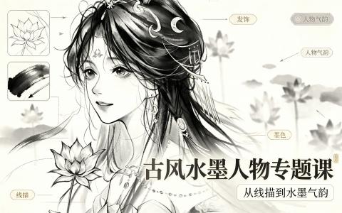 [课程]古风水墨人物专题课[高清画质]
