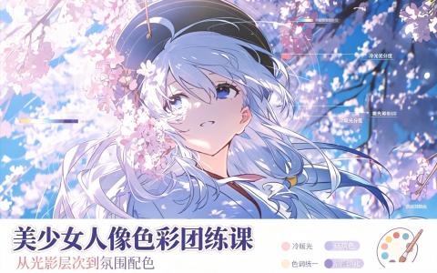 [课程]美少女人像色彩团练课[高清画质]