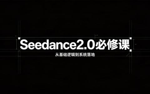 [课程]Seedance2.0 必修课[高清画质]