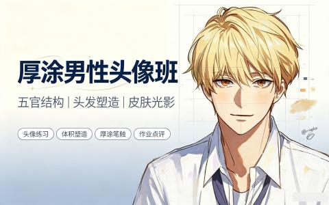 [课程]厚涂男性头像班[高清画质]